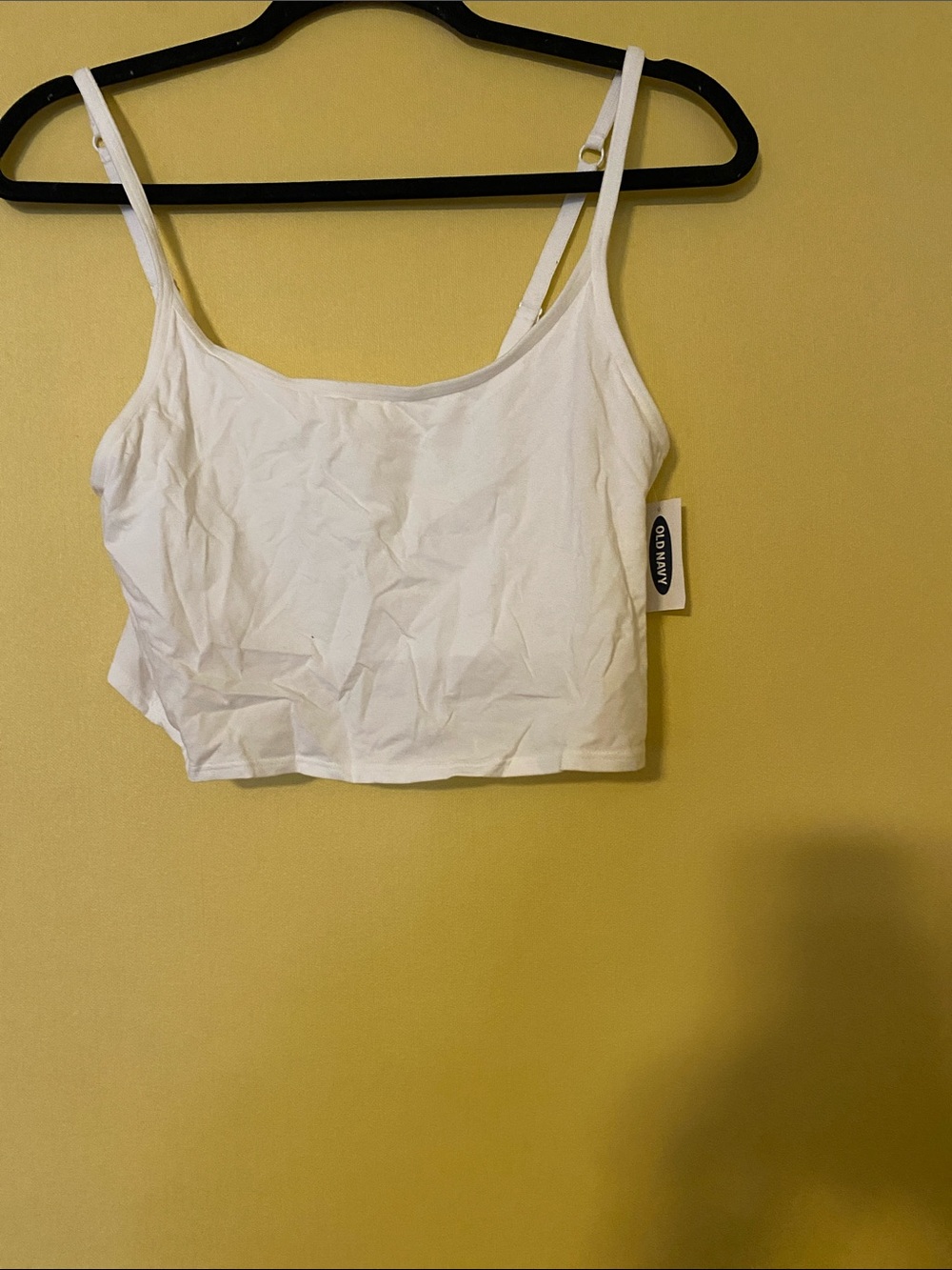 Old Navy White Cropped Adjustable Cami